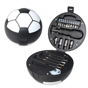 รับผลิตชุดเครื่องมือซ่อม แบบพกพา Tool kit ทรงล้อรถ ทรงลูกบอล  รับสกรีนโลโก้ เครื่องมือช่าง ชุดไขควง ของแจกของแถม ของพรีเมี่ยม รับยิงเลเซอร์