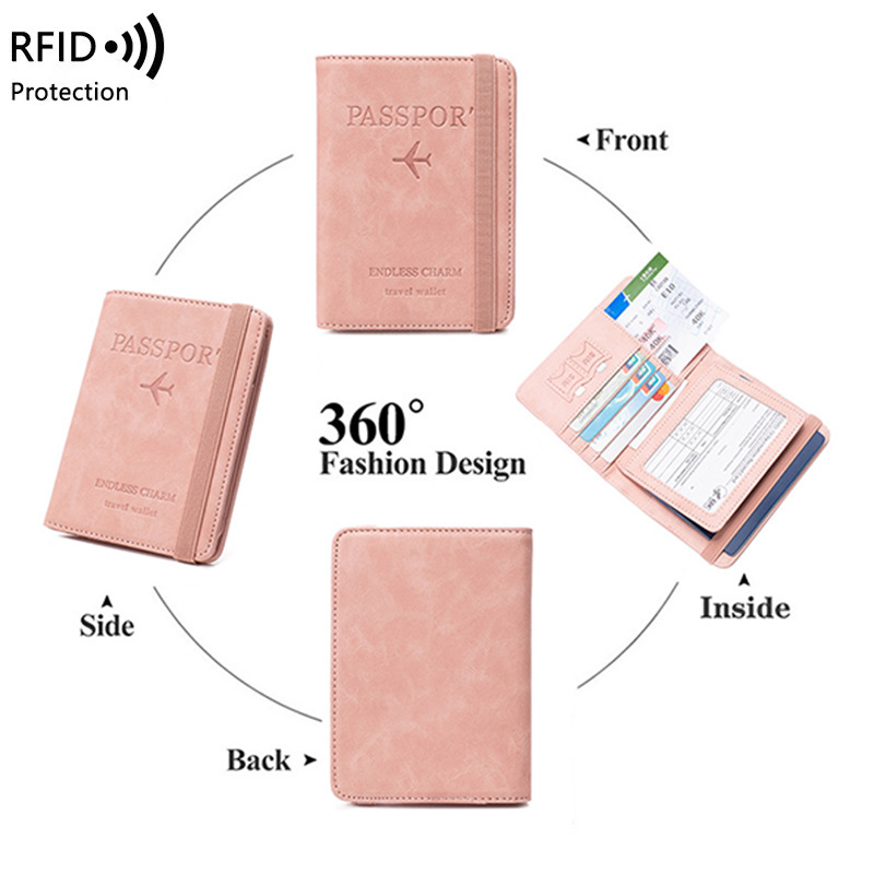 รับผลิต รับสกรีนโลโก้ ปกพาสสปอร์ต กระเป๋าใส่พาสสปอร์ต ซองหนังสือเดินทาง จัดเก็บ Passport ซองใส่บัตร วัสดุหนัง PU มี RFID Safe