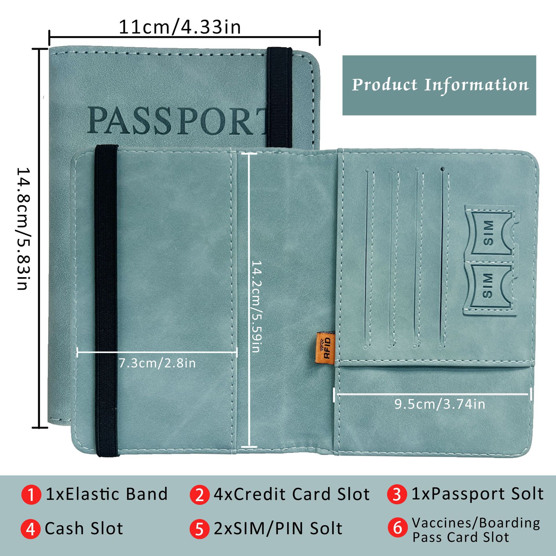 รับผลิต รับสกรีนโลโก้ ปกพาสสปอร์ต กระเป๋าใส่พาสสปอร์ต ซองหนังสือเดินทาง จัดเก็บ Passport ซองใส่บัตร วัสดุหนัง PU มี RFID Safe