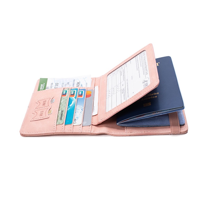 รับผลิต รับสกรีนโลโก้ ปกพาสสปอร์ต กระเป๋าใส่พาสสปอร์ต ซองหนังสือเดินทาง จัดเก็บ Passport ซองใส่บัตร วัสดุหนัง PU มี RFID Safe