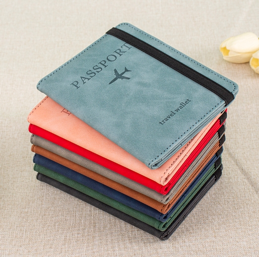 รับผลิต รับสกรีนโลโก้ ปกพาสสปอร์ต กระเป๋าใส่พาสสปอร์ต ซองหนังสือเดินทาง จัดเก็บ Passport ซองใส่บัตร วัสดุหนัง PU มี RFID Safe