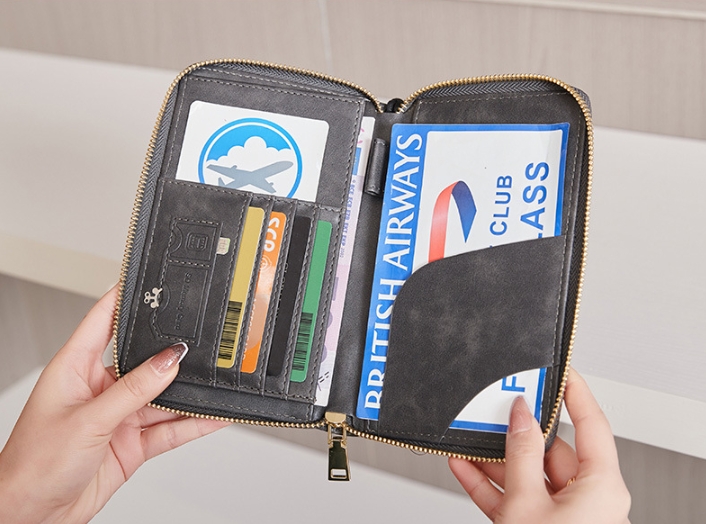 รับผลิต รับสกรีนโลโก้ ปกพาสสปอร์ต กระเป๋าใส่พาสสปอร์ต ซองหนังสือเดินทาง จัดเก็บ Passport ซองใส่บัตร วัสดุหนัง PU มี RFID Safe