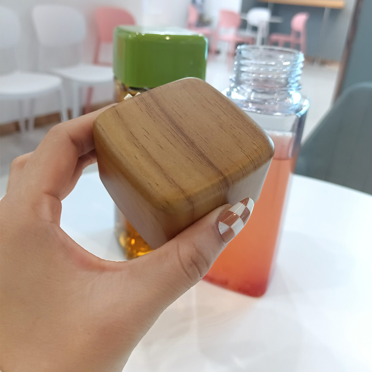 กระบอกน้ำร้อน กระบอกน้ำ แก้วน้ำ แก้วน้ำแบบใส แก้วน้ำลายแฟนซี แก้วสายรุ้ง