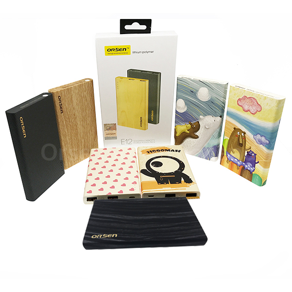 แบตเตอรี่สำรอง ELOOP รุ่น E12 ความจุ 11000 mAh ลายไม้โอ๊ต G