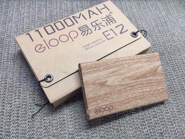 แบตเตอรี่สำรอง ELOOP รุ่น E12 ความจุ 11000 mAh ลายไม้ E