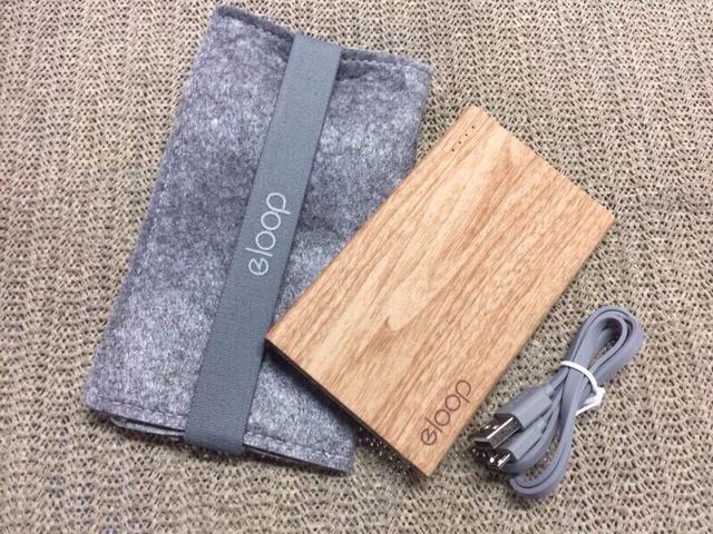 แบตเตอรี่สำรอง ELOOP รุ่น E12 ความจุ 11000 mAh ลายไม้ E