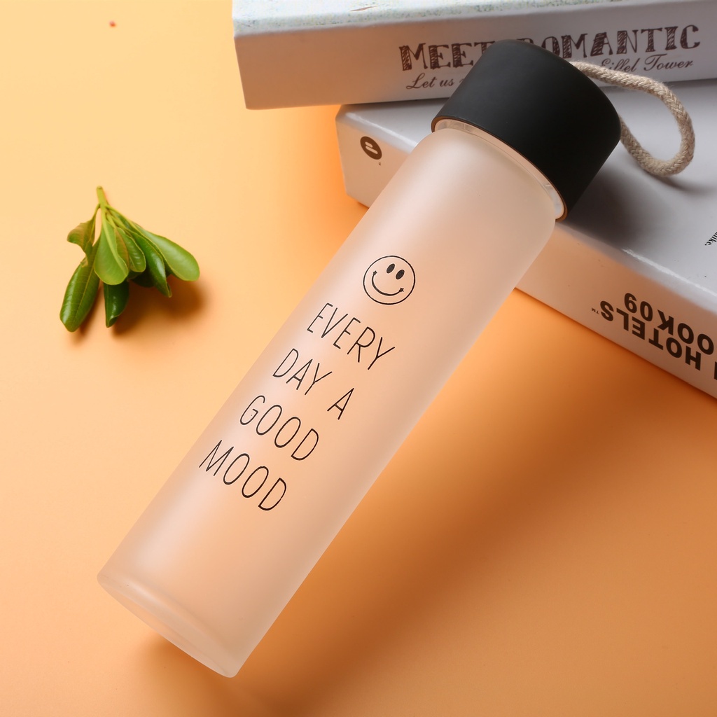 ขวดน้ำ แบบขวดแก้ว ขวดน้ำพกพา เก็บอุณภูมิ ความจุ 400ML น่ารัก พกพาสะดวก ใส่ได้ทั้งน้ำร้อน น้ำเย็น แก้วน้ำ แก้วพลาสติก แก้วกาแฟ 