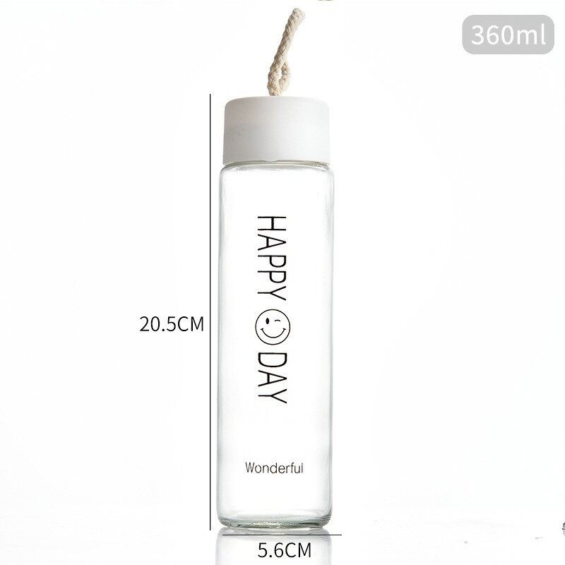 ขวดน้ำ แบบขวดแก้ว ขวดน้ำพกพา เก็บอุณภูมิ ความจุ 400ML น่ารัก พกพาสะดวก ใส่ได้ทั้งน้ำร้อน น้ำเย็น แก้วน้ำ แก้วพลาสติก แก้วกาแฟ 