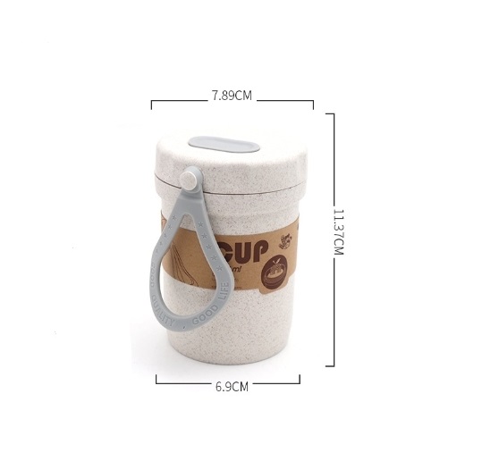 แก้วน้ำ300ml ทำจากฟางข้าวสาลี เข้าไมโครเวฟได้ (เป็นมิตรกับสิ่งแวดล้อม) รับสกรีน แก้วน้ำ แก้วพลาสติก แก้วกาแฟ 
