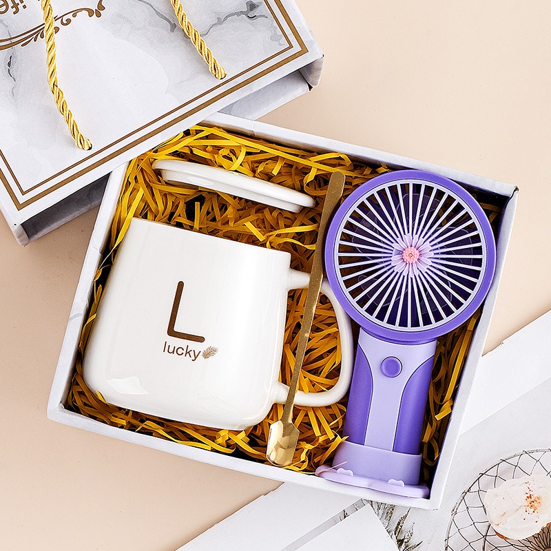 ชุดของขวัญ แก้ว+พัดลม ของแจกบริษัท ชุดเซ็ทรับไหว้ ชุดเช็ทชุดแก้ว ชุดgiftset แก้วชากาแฟ