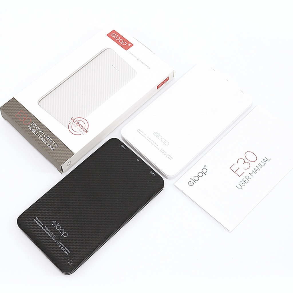 รับสกรีน powerbank แบตสำรอง  5000mAh Orsen by Eloop E30 แบตสำรอง PowerBank ของแท้ 100% เพาเวอร์แบงค์