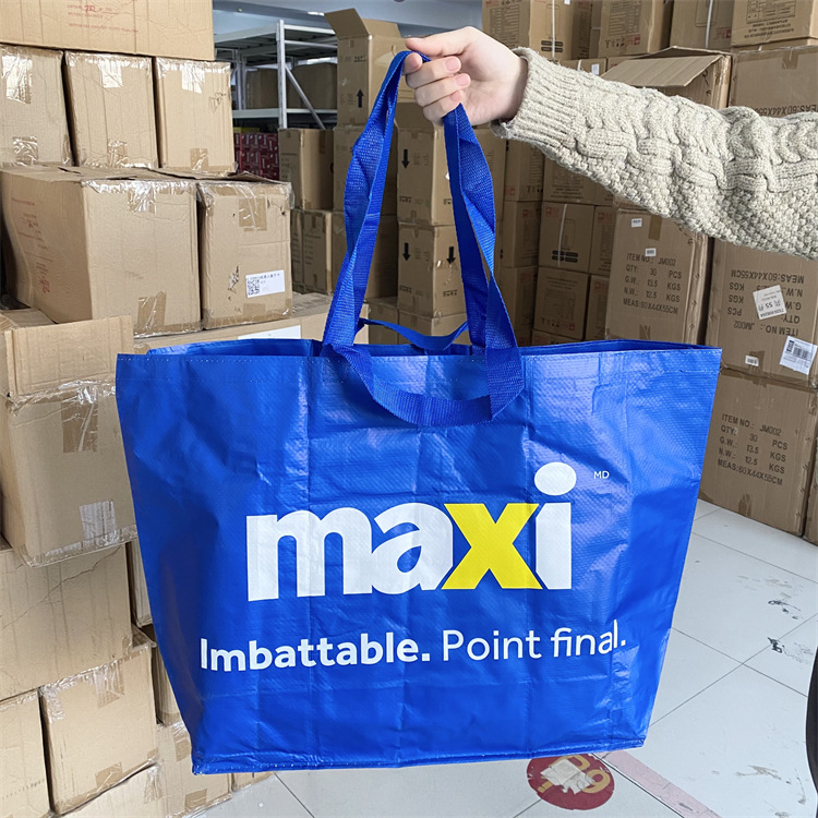 กระเป๋าสีน้ำเงิน กระเป๋าผ้า ikea กระเป๋าอิเกีย แบบหนา รับสกรีนโลโก้กระเป๋า ความจุขนาดใหญ่ กระเป๋าเก็บความเย็น ถุงใสพับได้ กระเป๋าช้อปปิ้ง กันน้ํา แบบพกพา ถุงผ้ากันน้ํา 