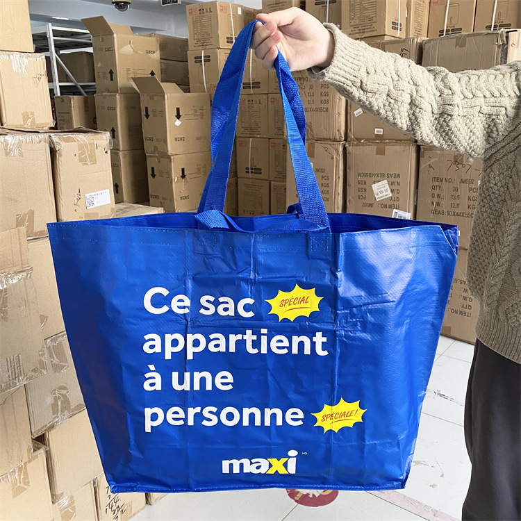กระเป๋าสีน้ำเงิน กระเป๋าผ้า ikea กระเป๋าอิเกีย แบบหนา รับสกรีนโลโก้กระเป๋า ความจุขนาดใหญ่ กระเป๋าเก็บความเย็น ถุงใสพับได้ กระเป๋าช้อปปิ้ง กันน้ํา แบบพกพา ถุงผ้ากันน้ํา 