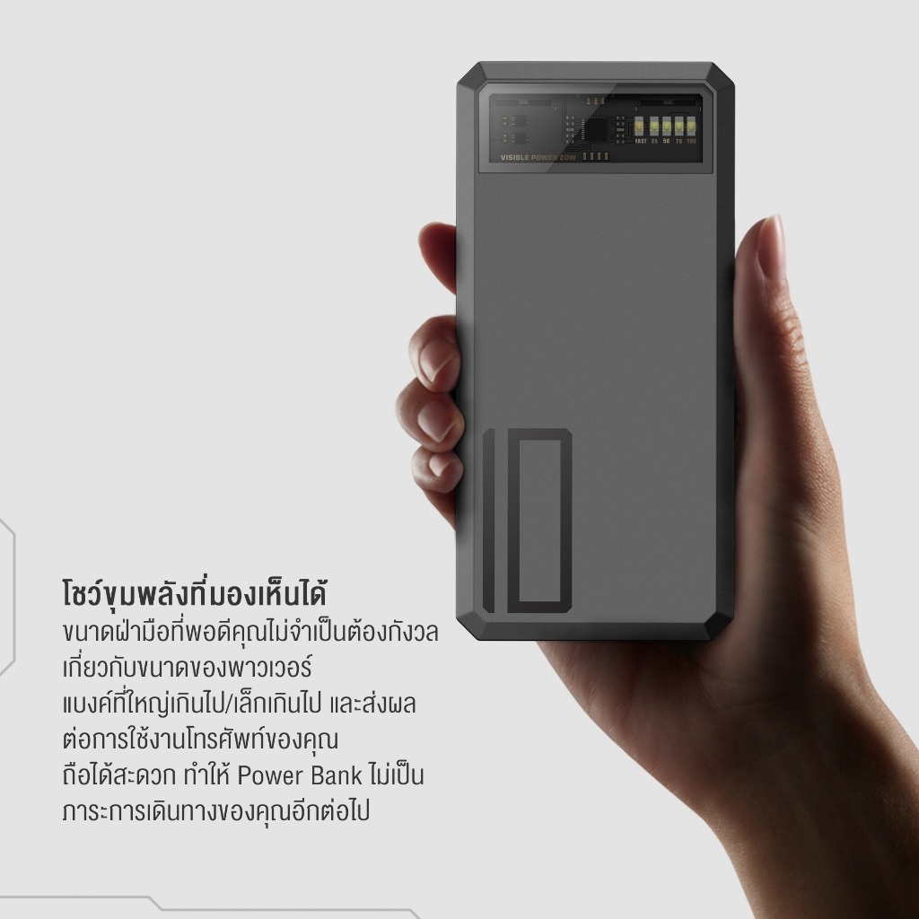 รับสกรีน powerbank แบตสำรอง10000mAh fast charge QC 3.0 | PD 20W Eloop E53 แบตสำรอง PowerBank ของแท้ 100% เพาเวอร์แบงค์ ชาร์จเร็ว Fast Quick Charge