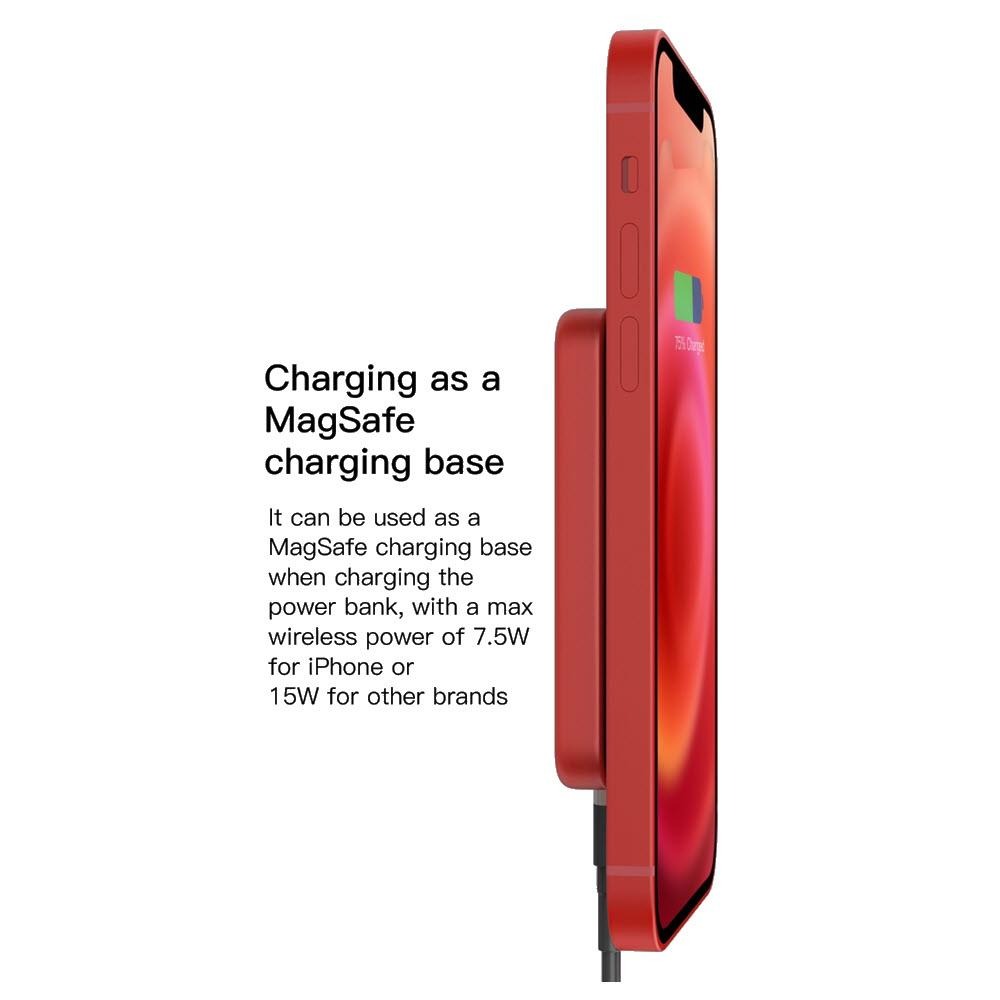 รับสกรีน powerbank แบตสำรองไร้สาย Power bank Eloop EW50 Magnetic  ชาร์จเร็ว Fast Quick Charge