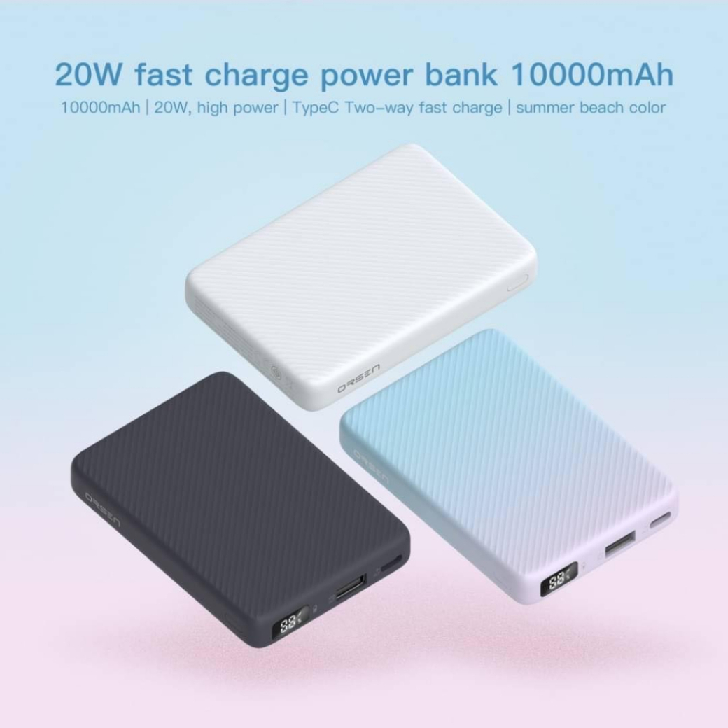 รับสกรีน powerbank แบตสำรอง 10000mAh Eloop E48 แบตสำรอง  Power Bank ชาร์จเร็ว Fast Quick Charge