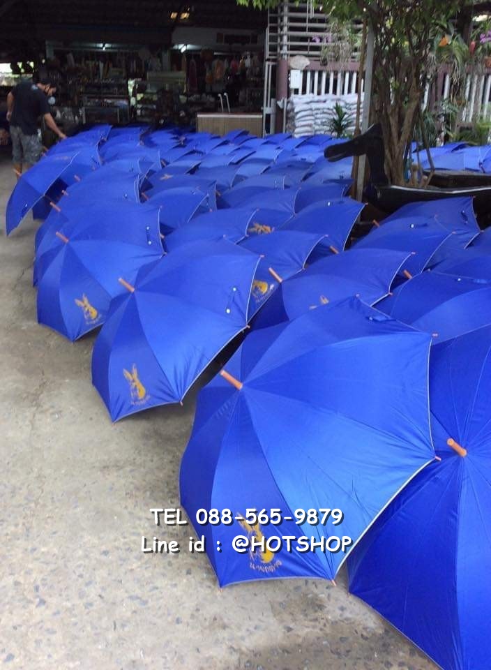 รับสกรีนร่ม รับผลิตร่ม ขายส่งร่ม ร่มสีน้ำเงิน ร่มกระต่าย ร่มแจก