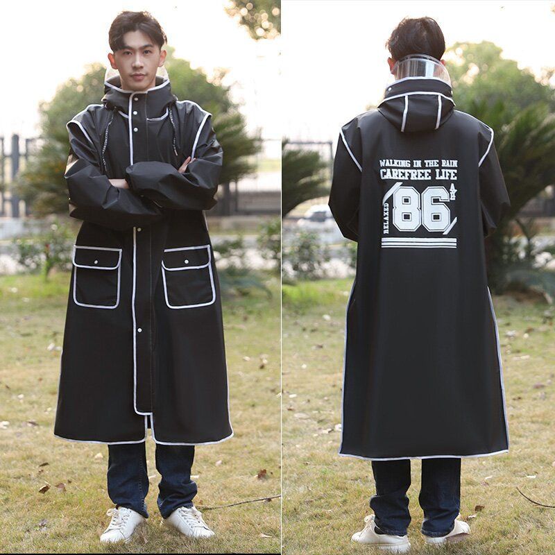 รับสกรีน รับผลิตเสื้อกันฝนยาวเต็มตัว กันน้ำ แฟชั่น เสื้อกันฝนยาว 