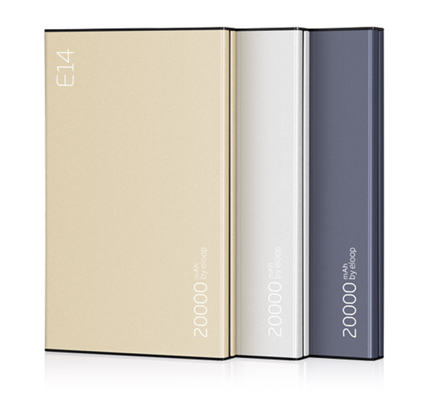 แบตเตอรี่สำรอง ELOOP รุ่น E14 ความจุ 20000 mAh + ถุงผ้า+สายชาร์ต+หัวชาร์ต