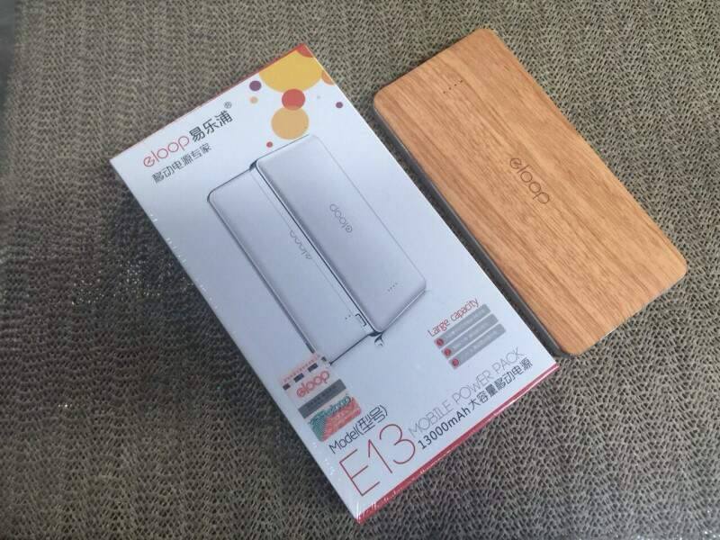 แบตเตอรี่สำรอง ELOOP รุ่น E13 ความจุ 13000 mAh ลายไม้