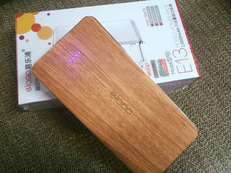 แบตเตอรี่สำรอง ELOOP รุ่น E13 ความจุ 13000 mAh ลายไม้