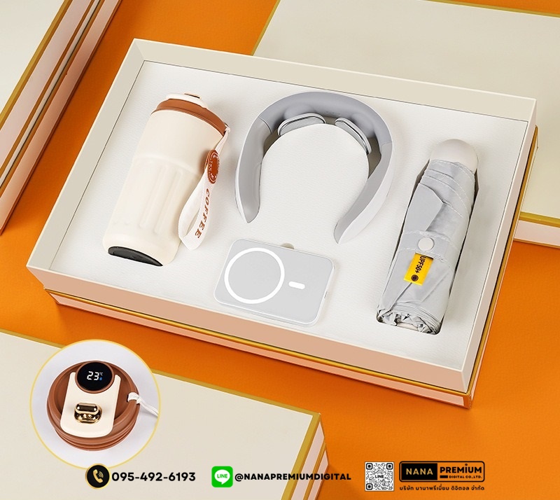 giftset ชุดกิ๊ฟเซ็ท ชุดของขวัญ แบตสำรอง เครื่องนวด แก้วน้ำ รับสกรีนโลโก้แก้วน้ำเก็บความเย็น รับทำโลโก้ โรงงานของพรีเมี่ยม ของแจก