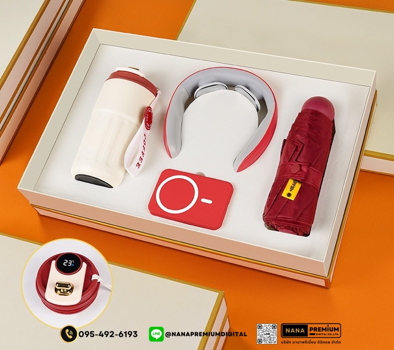giftset ชุดกิ๊ฟเซ็ท ชุดของขวัญ แบตสำรอง เครื่องนวด แก้วน้ำ รับสกรีนโลโก้แก้วน้ำเก็บความเย็น รับทำโลโก้ โรงงานของพรีเมี่ยม ของแจก