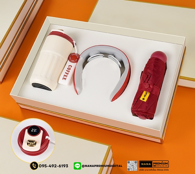 giftset ชุดกิ๊ฟเซ็ท ชุดของขวัญ แบตสำรอง เครื่องนวด แก้วน้ำ รับสกรีนโลโก้แก้วน้ำเก็บความเย็น รับทำโลโก้ โรงงานของพรีเมี่ยม ของแจก