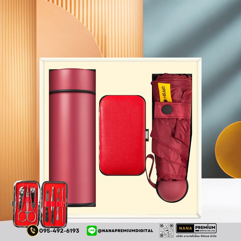 ชุดแก้วพร้อมกล่อง giftset 3 ชิ้น รับสกรีนโลโก้แก้วน้ำเก็บความเย็น รับทำโลโก้ โรงงานของพรีเมี่ยม ของแจก