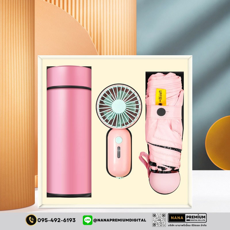 ชุดแก้วพร้อมกล่อง giftset 3 ชิ้น รับสกรีนโลโก้แก้วน้ำเก็บความเย็น รับทำโลโก้ โรงงานของพรีเมี่ยม ของแจก