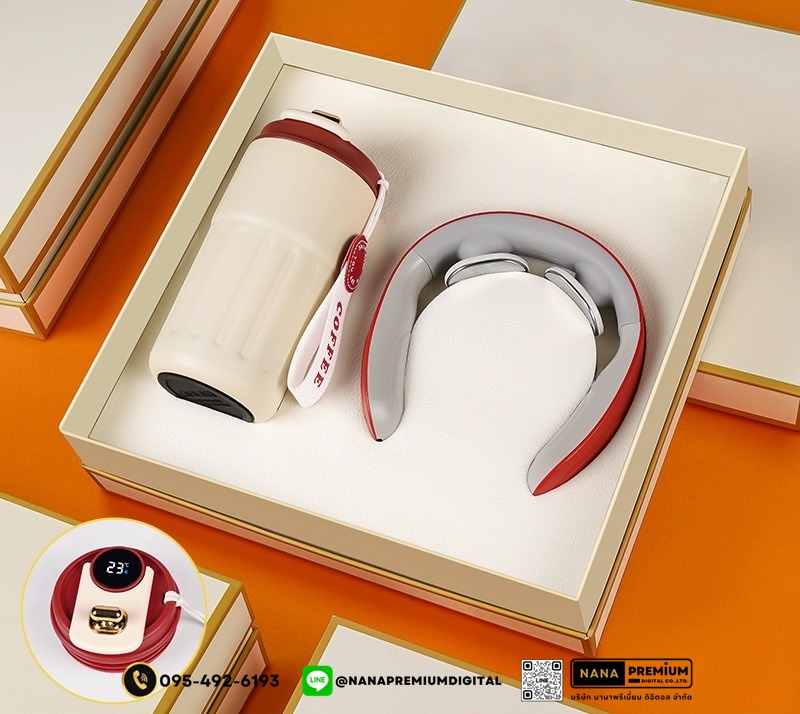giftset ชุดกิ๊ฟเซ็ท ชุดของขวัญ เครื่องนวด แก้วน้ำ รับสกรีนโลโก้แก้วน้ำเก็บความเย็น รับทำโลโก้ โรงงานของพรีเมี่ยม ของแจก