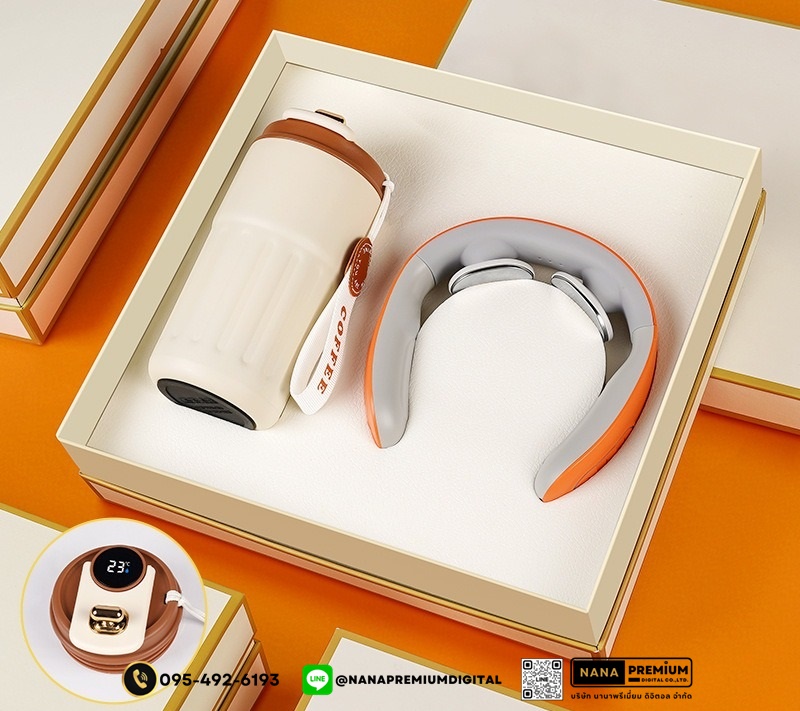 giftset ชุดกิ๊ฟเซ็ท ชุดของขวัญ เครื่องนวด แก้วน้ำ รับสกรีนโลโก้แก้วน้ำเก็บความเย็น รับทำโลโก้ โรงงานของพรีเมี่ยม ของแจก