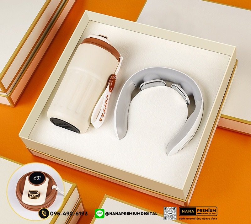 giftset ชุดกิ๊ฟเซ็ท ชุดของขวัญ เครื่องนวด แก้วน้ำ รับสกรีนโลโก้แก้วน้ำเก็บความเย็น รับทำโลโก้ โรงงานของพรีเมี่ยม ของแจก