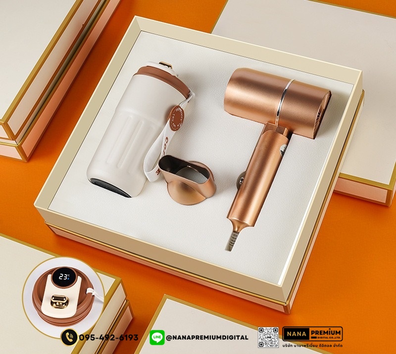 giftset ชุดกิ๊ฟเซ็ท ชุดของขวัญ แบตสำรอง powerbank แก้วน้ำ รับสกรีนโลโก้แก้วน้ำเก็บความเย็น รับทำโลโก้ โรงงานของพรีเมี่ยม ของแจก