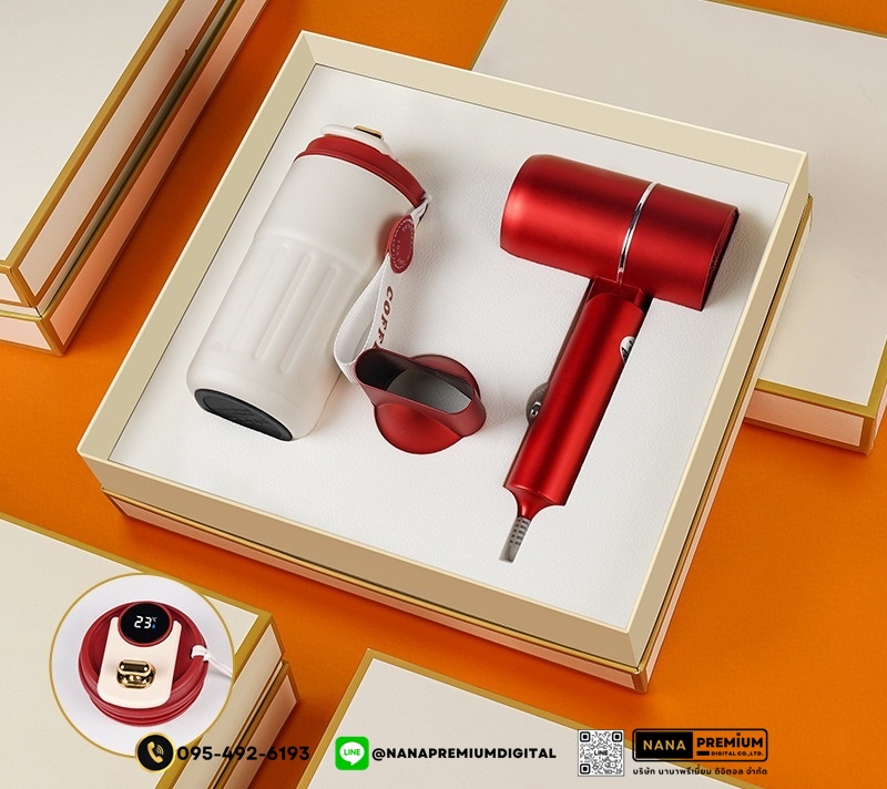 giftset ชุดกิ๊ฟเซ็ท ชุดของขวัญ แบตสำรอง powerbank แก้วน้ำ รับสกรีนโลโก้แก้วน้ำเก็บความเย็น รับทำโลโก้ โรงงานของพรีเมี่ยม ของแจก
