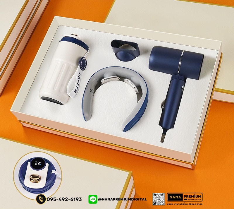 giftset ชุดกิ๊ฟเซ็ท ชุดของขวัญ แบตสำรอง เครื่องนวด แก้วน้ำ รับสกรีนโลโก้แก้วน้ำเก็บความเย็น รับทำโลโก้ โรงงานของพรีเมี่ยม ของแจก