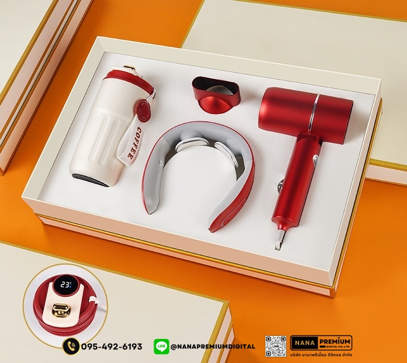 giftset ชุดกิ๊ฟเซ็ท ชุดของขวัญ แบตสำรอง เครื่องนวด แก้วน้ำ รับสกรีนโลโก้แก้วน้ำเก็บความเย็น รับทำโลโก้ โรงงานของพรีเมี่ยม ของแจก