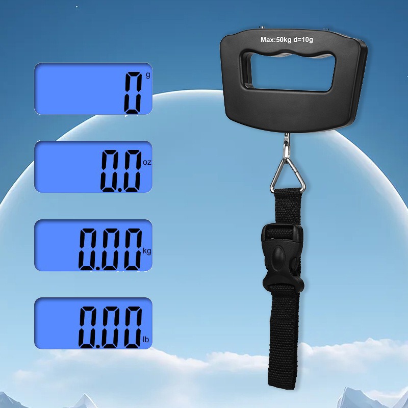 รับผลิต oem รับสกรีนโลโก้เครื่องชั่งน้ำหนักแบบพกพา น้ำหนักสูงสุด 50kg ที่ชั่งน้ำหนักกระเป๋าเดินทาง