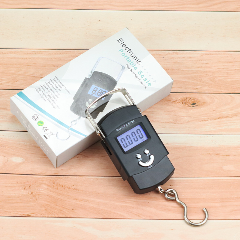 รับผลิต oem รับสกรีนโลโก้เครื่องชั่งน้ำหนักแบบพกพา น้ำหนักสูงสุด 50kg ที่ชั่งน้ำหนักกระเป๋าเดินทาง