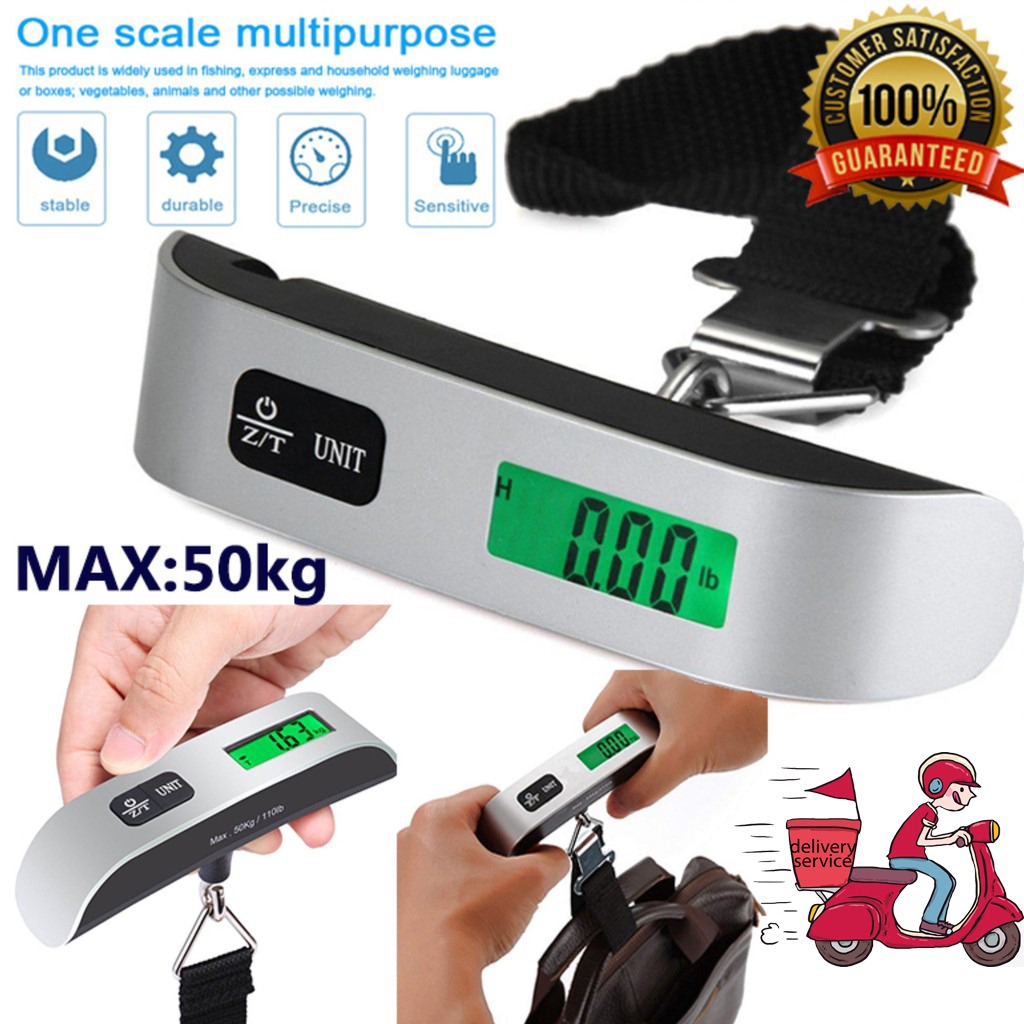 รับผลิต oem รับสกรีนโลโก้เครื่องชั่งน้ำหนักแบบพกพา น้ำหนักสูงสุด 50kg ที่ชั่งน้ำหนักกระเป๋าเดินทาง