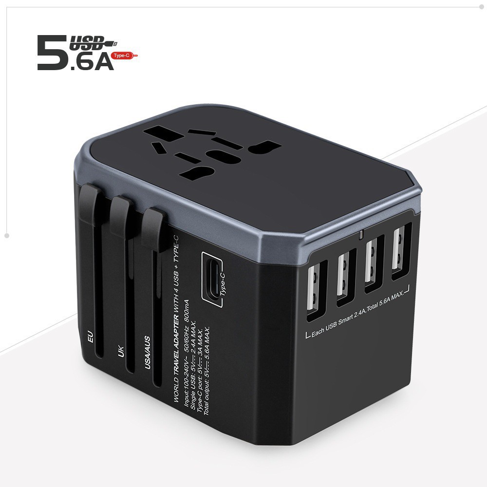 Travel Adaptep ปลั๊กใช้งานได้มากกว่า150 ประเทศ USB type-C