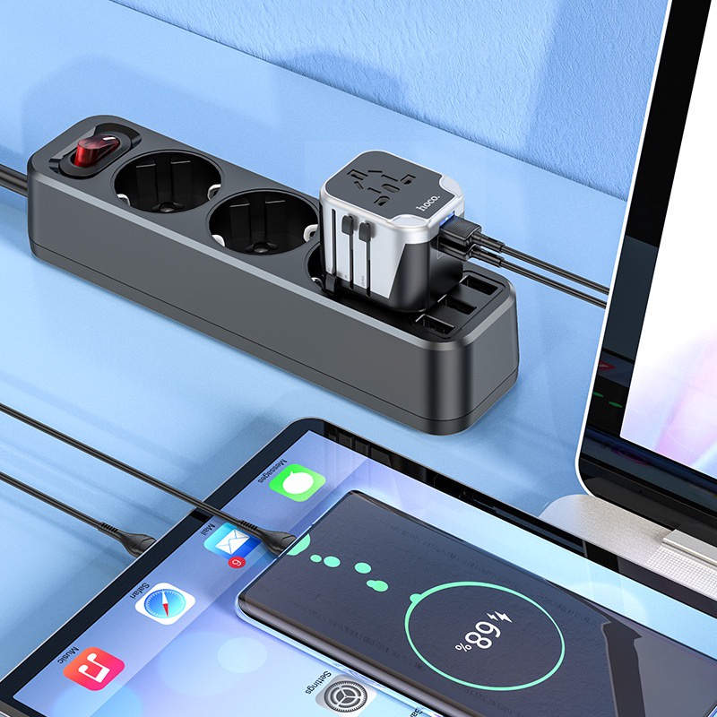 Travel Adaptep ปลั๊กใช้งานได้มากกว่า150 ประเทศ USB type-C