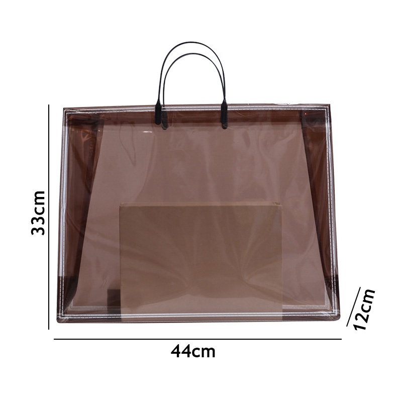  กระเป๋าช้อปปิ้ง PVC แบบใส กันน้ํา แบบพกพา ถุงผ้ากันน้ํา 