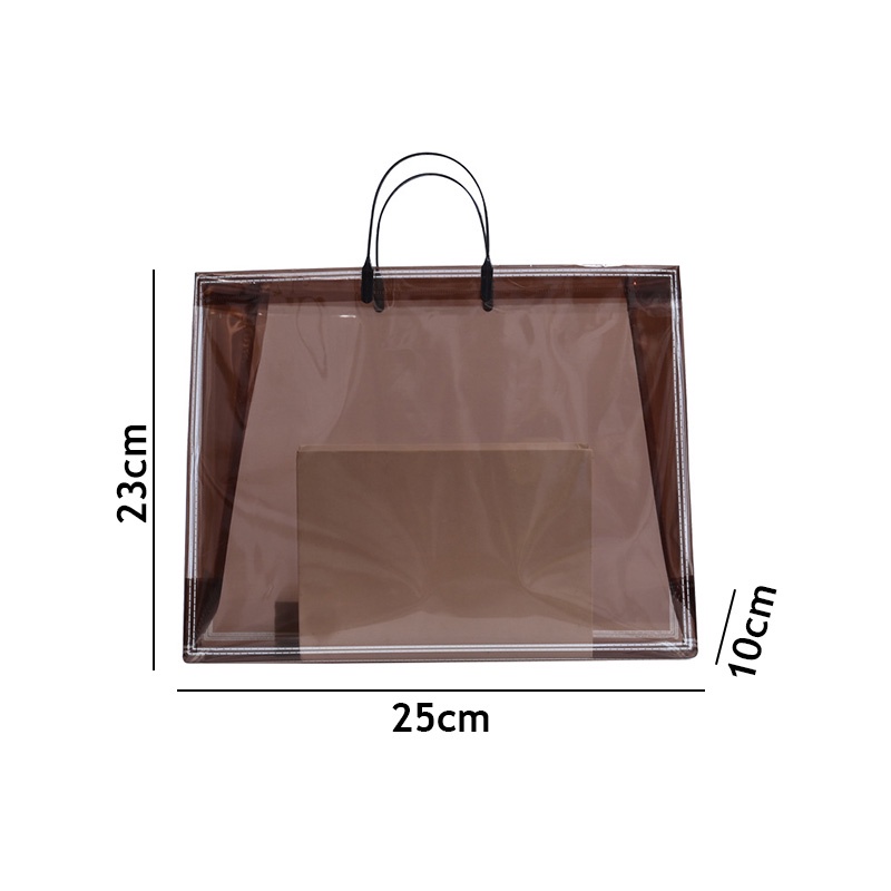  กระเป๋าช้อปปิ้ง PVC แบบใส กันน้ํา แบบพกพา ถุงผ้ากันน้ํา 