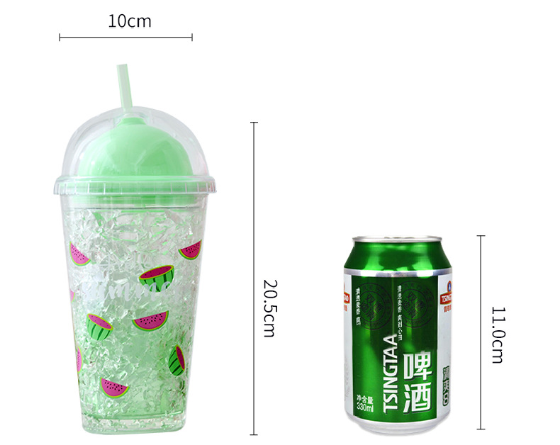 แก้วพลาสติก2ชั้น แก้วใส2ชั้น 16oz แก้วเก็บความเย็น กระบอกน้ำ แก้วน้ำ แก้วน้ำแบบใส ทรงคริสตัล ขนาด 20oz