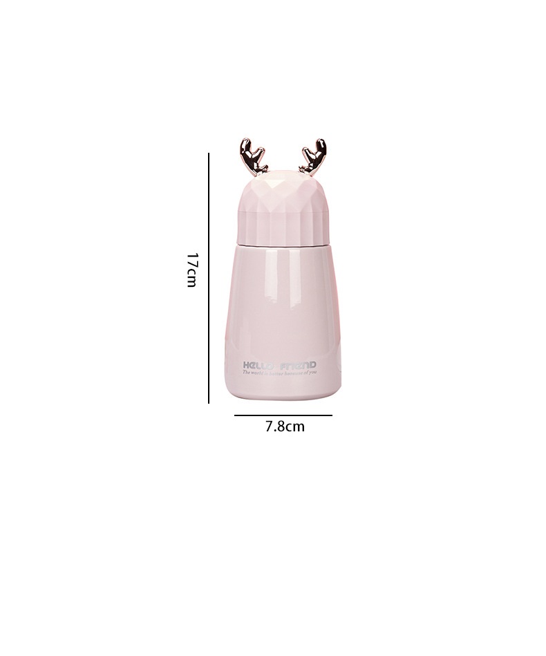 แก้วเก็บความร้อน-เย็น กวางน้อย สแตนเลส 304 ความจุ 300ml