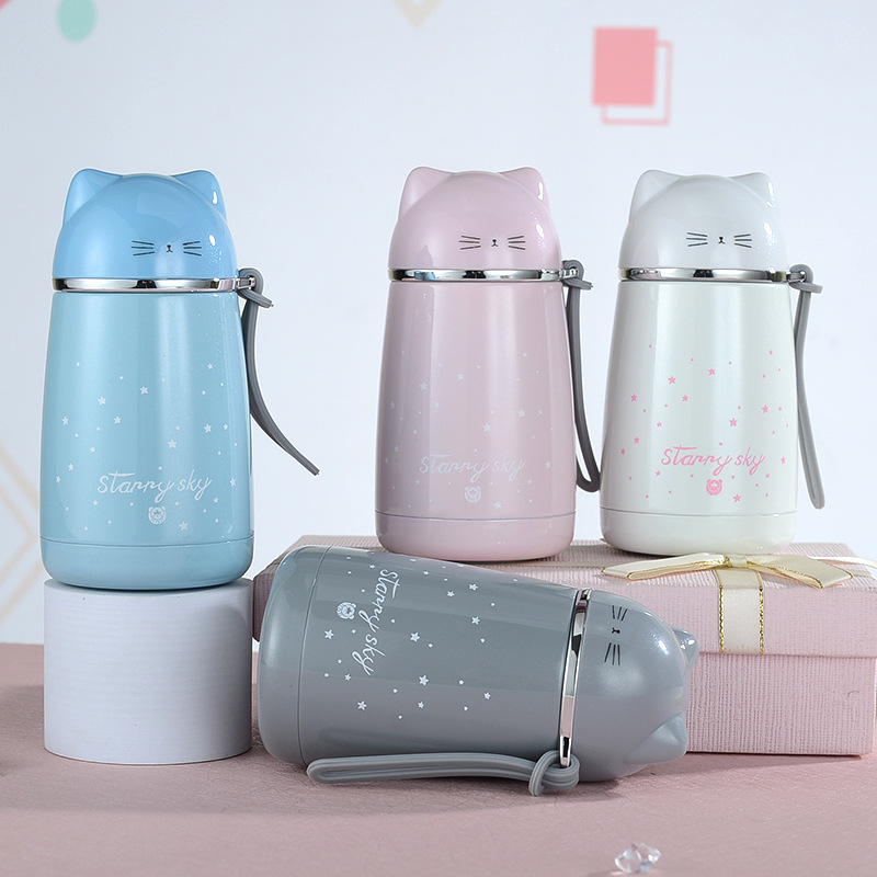 กระบอกน้ำ แก้วเก็บความร้อน-เย็น สแตนเลส 304 ความจุ 350ml-520ml