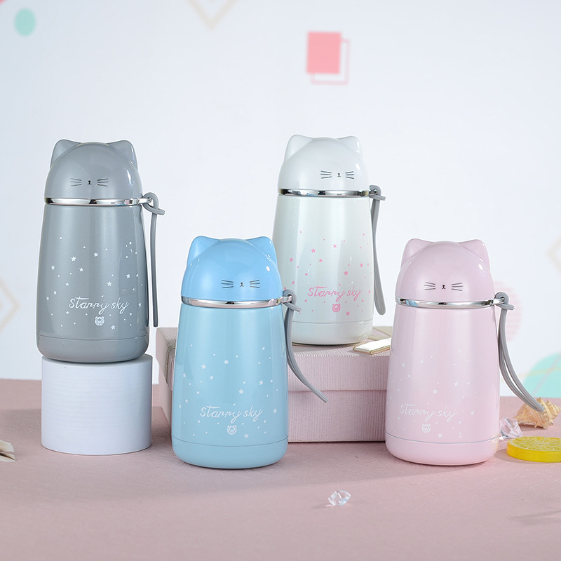 กระบอกน้ำ แก้วเก็บความร้อน-เย็น สแตนเลส 304 ความจุ 350ml-520ml