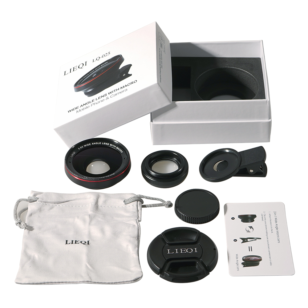 เลนส์เสริมมือถือ รุ่น HPLQ-025 คลิปเลนส์ 0.6X Wide-angle 15X Macro-lens