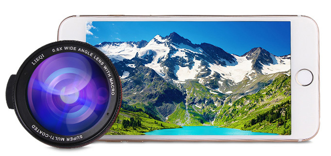 เลนส์เสริมมือถือ รุ่น HPLQ-025 คลิปเลนส์ 0.6X Wide-angle 15X Macro-lens